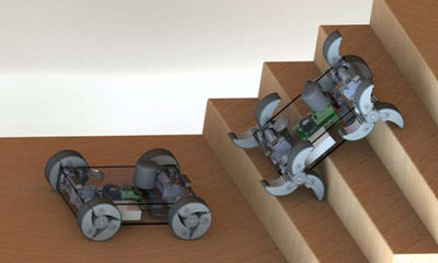 美国研究人员在研究，机器人可以转换他们的车轮成腿